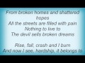 Terror - Hardship Belongs To Me Lyrics