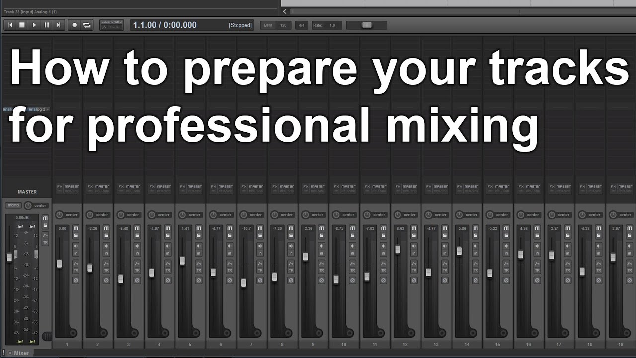 How to Prepare your tracks for Professional Mixing