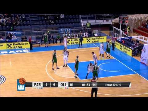 ABA Liga 2015/16, Round 13 match: Partizan NIS - Union Olimpija (5.12.2015)