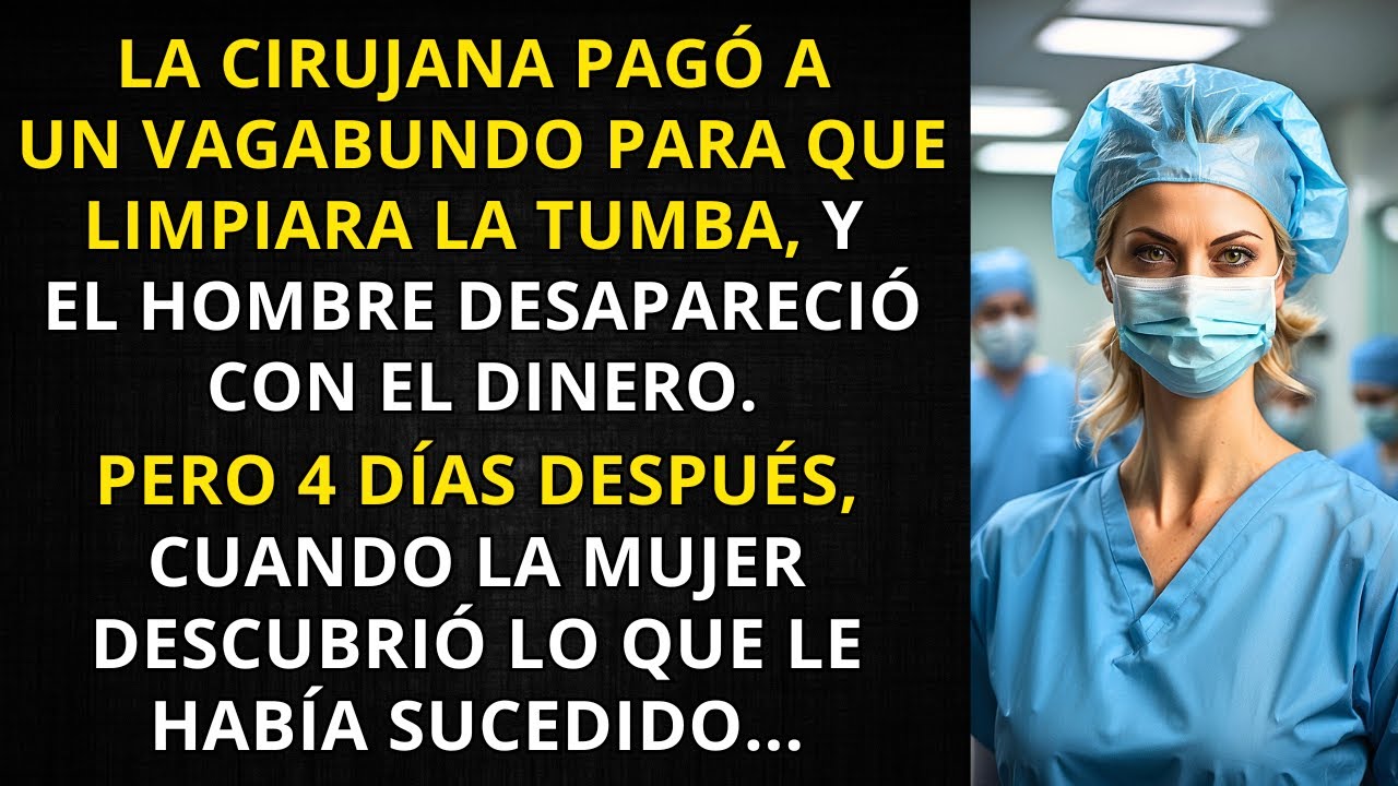 LA CIRUJANA PAGÓ A UN VAGABUNDO PARA QUE LIMPIARA LA TUMBA, Y EL HOMBRE DESAPARECIÓ CON EL DINERO...