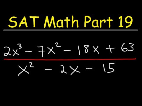 Long Division of Polynomials - SAT Math Part 19