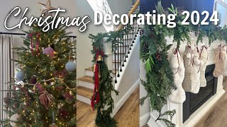 Christmas Decorate With Me 2024 | Decorating the livingroom and adding Permanent LIGHTS!