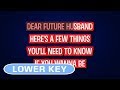 Meghan Trainor - Dear Future Husband | Karaoke Lower Key