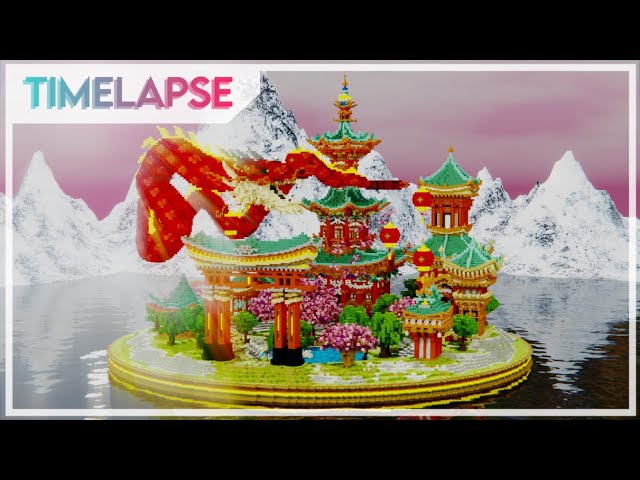 Oriental Palace with Dragon!! [Plus Timelapse] Minecraft Map