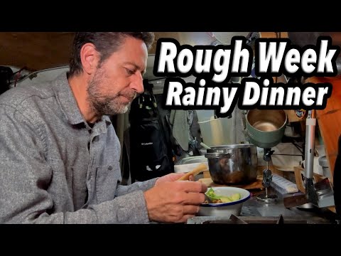 Rainy Night Cooking In A Van #adayinalife  #sleepaid #rain