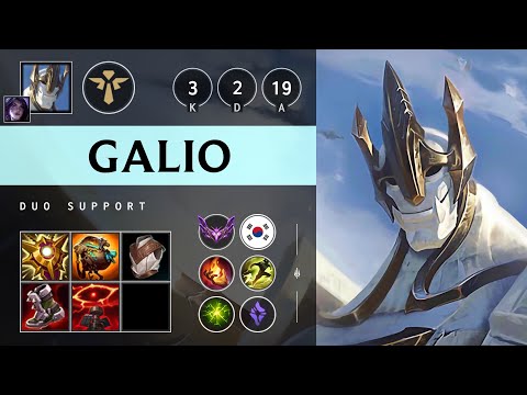 Galio Support vs Rakan - KR Master Patch 25.14