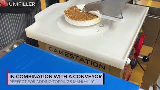 Use your Cake-O-Matic or Cake Station for filling savoury crepes and other round products