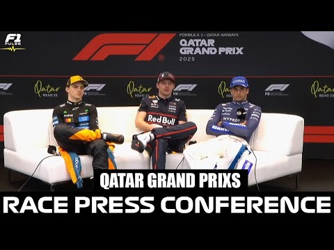 Post Race Press Conference Qatar Grand Prix 2025 | Max Verstappen, Osca Piastri, Carlos Sainz