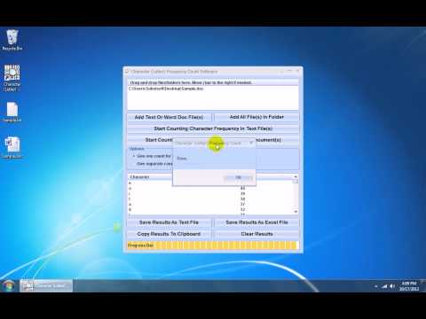 Character and Letter Frequency Count Software