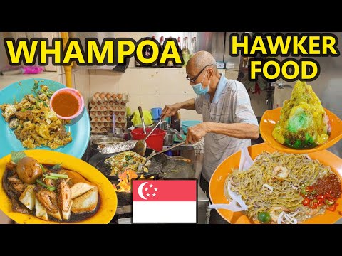 O subestimado Hawker de Cingapura! KWAY CHAP, HOKKIEN MEE, FRIED OYSTER! Singapore Street Food Tour 2023