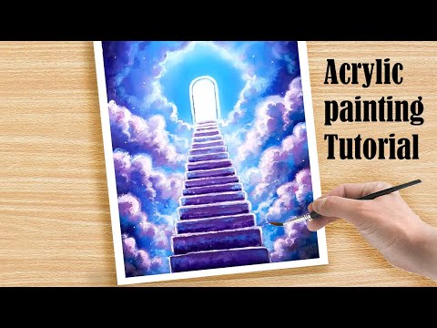 Stairway To Heaven  Acrylic Painting  Step By Step | Gateway to Heaven