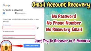 Gmail Account Recovery Latest Update 2023 | Google Account Recovery Without Any Verification | Work