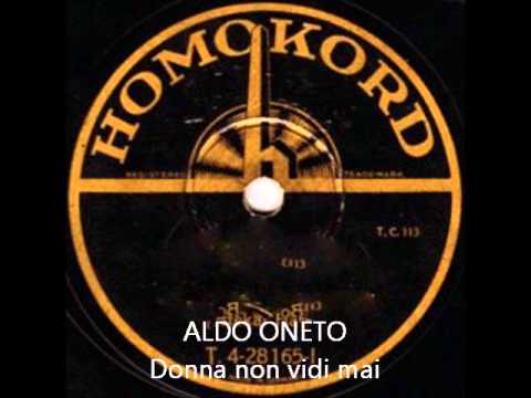 Aldo Oneto, tenor "Manon Lescaut" Donna non vidi mai, Homocord around 1930