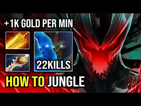 How to Fast Jungle Terrorblade 1st Item Radiance +1K Gold Per Min Hard Carry Dota 2