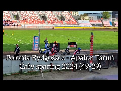 Polonia Bydgoszcz - Apator Toruń Cały sparing 2024 (49-29)