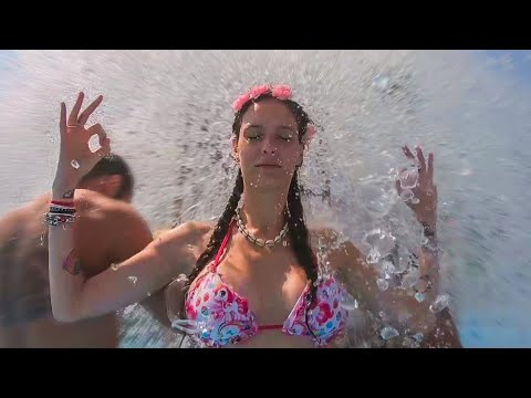 A WATERFALL of water OVERWHELMS me! That's where I lost my swimsuit!