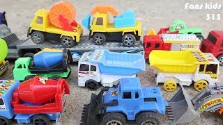 Download lagu Toys dum truck for children, loader,  truck mixer, truck trailers  for children mp3