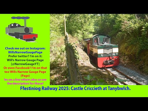 Ffestiniog Railway 2025: Castle Criccieth at Tanybwlch.