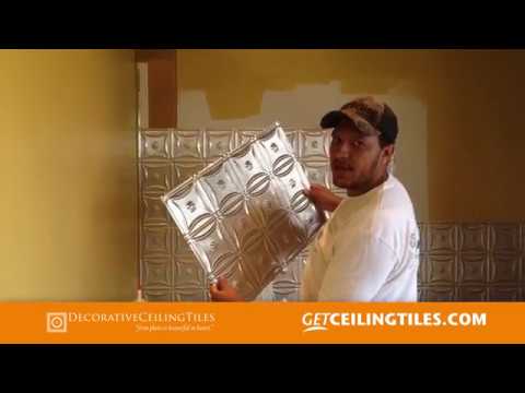 How to install tin tile backsplash in your kitchen
