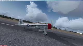 FSX - LEVX to LEST - Republic P-47 Thunderbolt