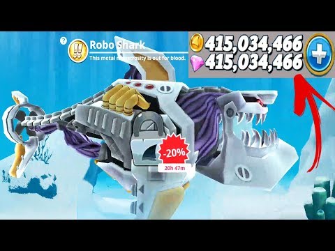 Hungry Shark World - All 28 Sharks Unlocked ROBO Mr.Snappy Zombie Android Gameplay