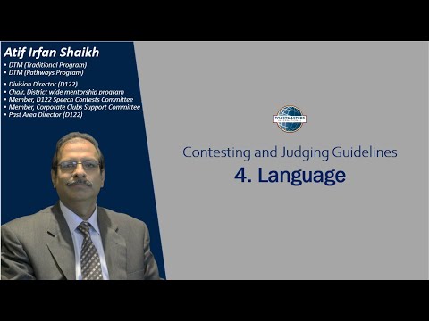 Video 4: Language - Contesting and Judging Guidelines