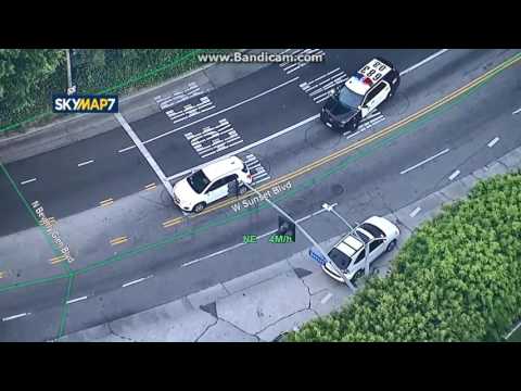 Los Angeles Police Chase 06/18/2017 - Confused Woman