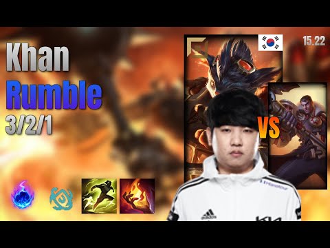 Khan Top Rumble vs Jayce lol KR solo rank Full Game 15.22 | 칸 럼블 vs 제이스