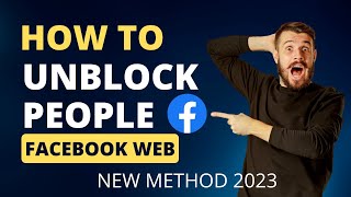 How To Unblock People On Facebook Dekstop 2023 (Facebook Web)