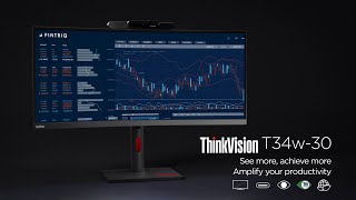 Lenovo ThinkVision T34w-30 Monitor: See more achie