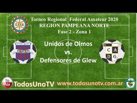 Unidos de Olmos vs Defensores de Glew- TRFA  Pampeana Norte Fase 2 Fecha 1