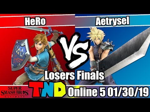 TheNintenDudes Online 5 - HeRo (Link) vs. Aetrysel (Cloud) - Losers Finals Smash Ultimate