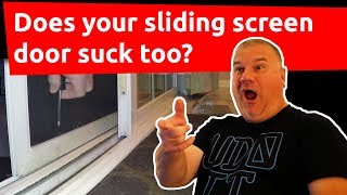 How to Put a Sliding Screen Door Back into its Track