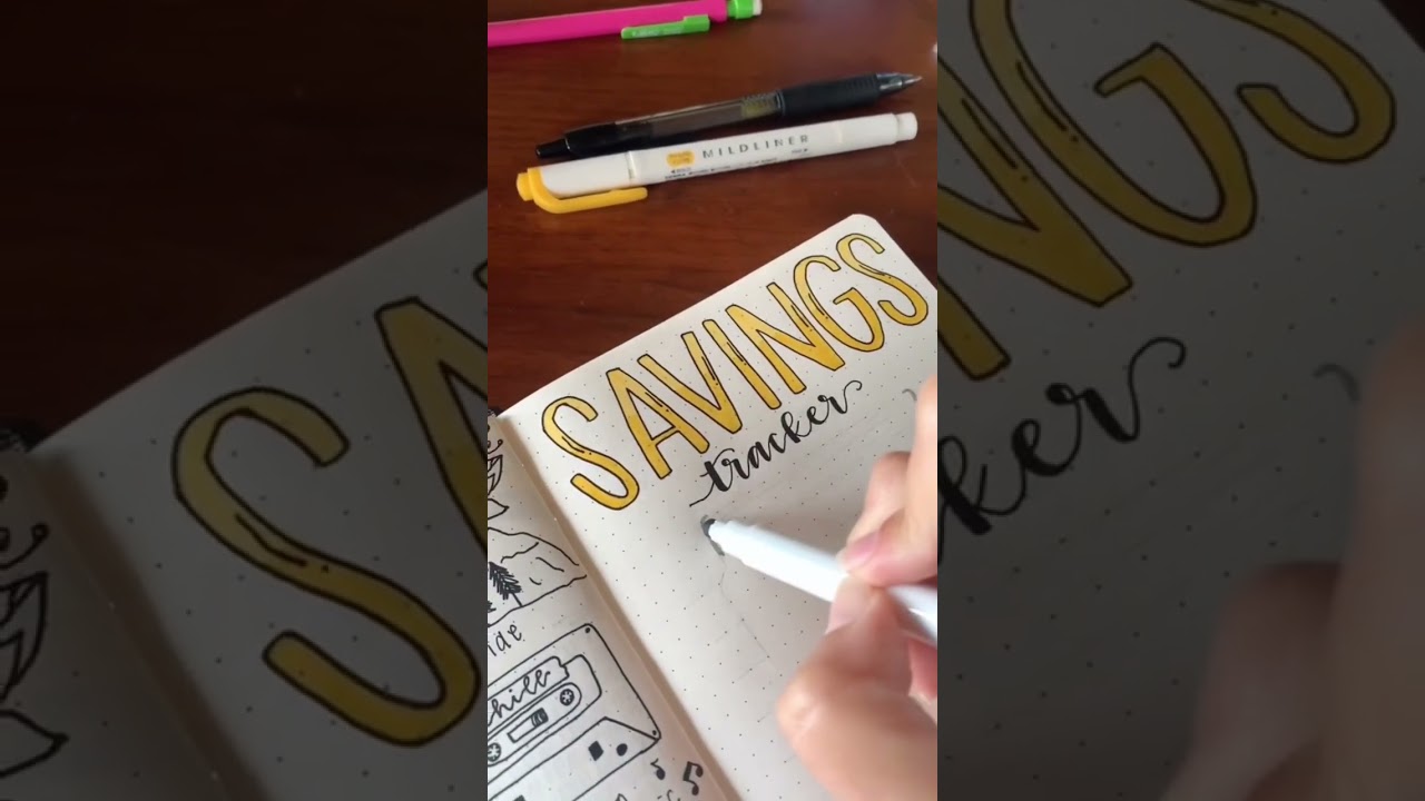 2023 Savings tracker Bullet journal spread idea! Save that cash. #newyear #bujoinspo #journaling