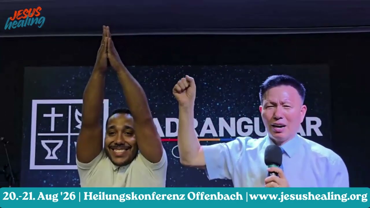 Heilungskonferenz am 20.–21. August in Offenbach. Mehr info : www.jesushealing.org