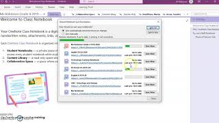 OneNote Class Notebook - Syncing Notebooks in OneNote 2016 and OneNote