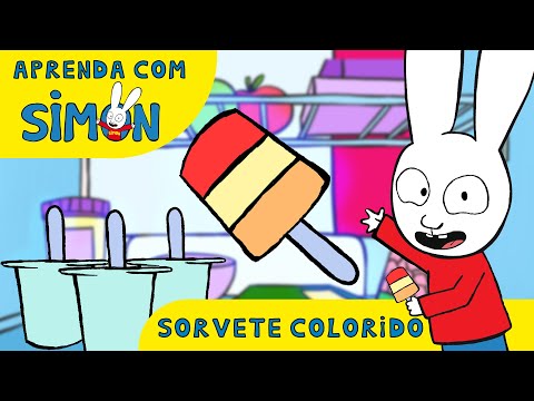 Capa de Simon - O Super Hiper Mega Sorvete Multi Colorido *Aprenda com Simon* HD [Português Brasileiro]