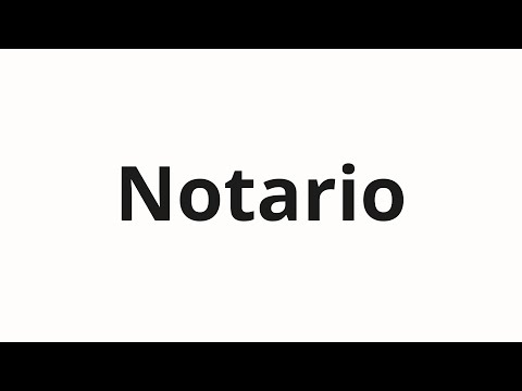 How to pronounce Notario