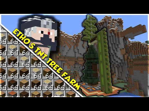 Automatic Tree Farm Tutorial - Minecraft 1.18+ - Ethoslab TNT Tree Farm