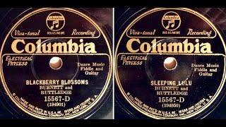 Burnett & Ruttledge "Blackberry Blossoms" & "Sleeping Lulu" hillbilly on Columbia