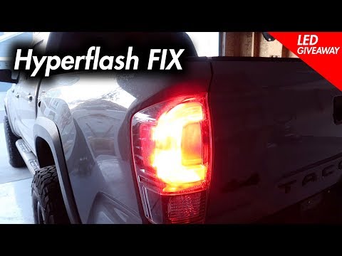 LED Rear Turn Signal Hyper Flash Fix on 2016-2019 Tacoma - H11 LED Headlight Giveaway