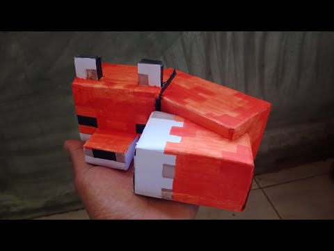 Minecraft Fox 🦊 (Cardboard build)
