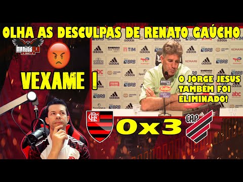 ENTREVISTA DE RENATO GAÚCHO - FLAMENGO 0x3 ATHLETICO-PR - COPA DO BRASIL.