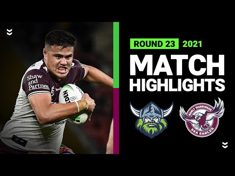 NRL Highlights | Raiders v Sea Eagles Match Highlights | Round 23, 2021 | Telstra Premiership | NRL