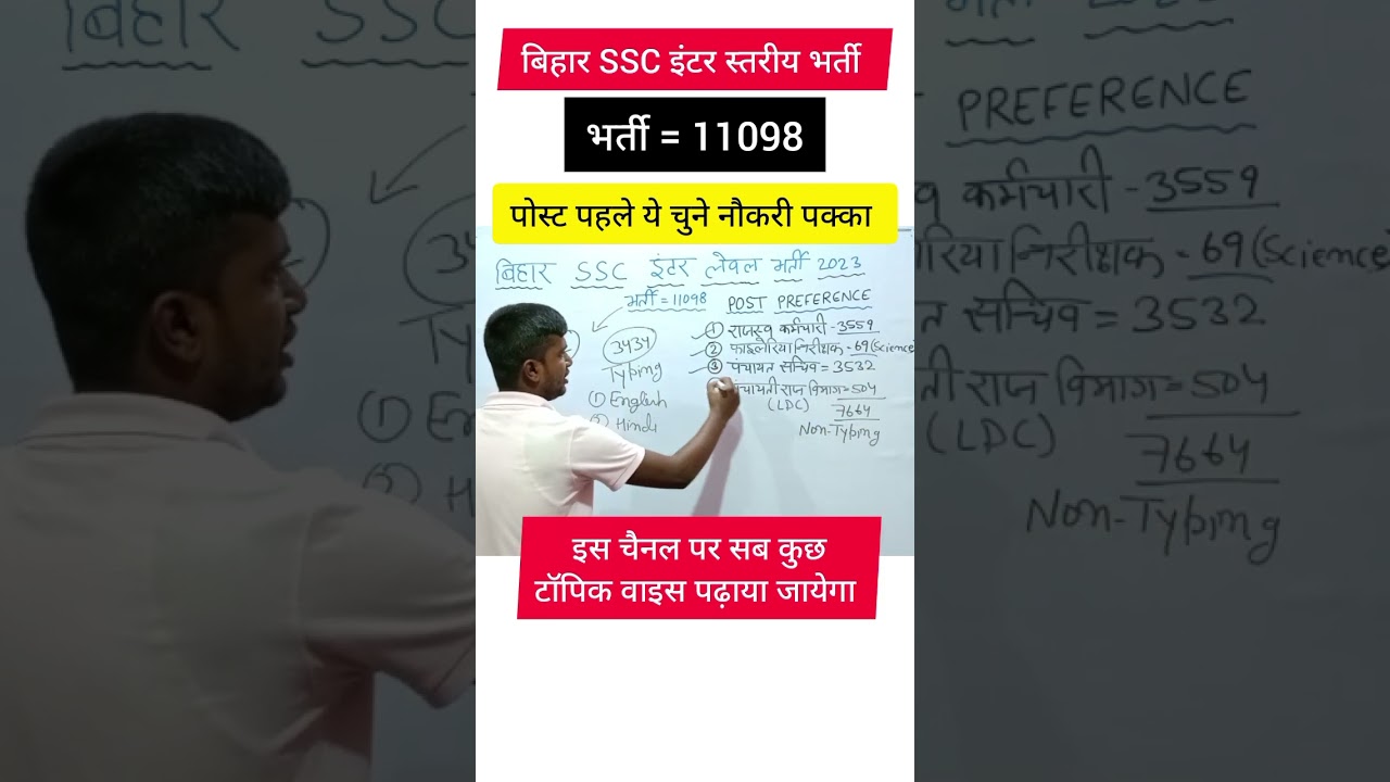 BSSC INTER LEVEL VACANCY 2023 | #shorts #youtubeshorts #bssc #biharsscnewvacancy #biharssc