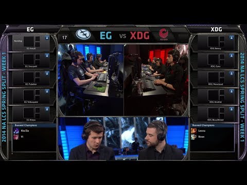 Evil Geniuses vs XDG | 2014 NA LCS Spring split Season 4 W1D1 | EG vs XDG G1