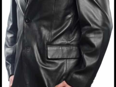 Mens leather blazer