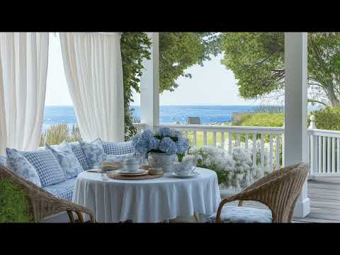 Relaxing Ocean Sounds with Wind Chimes | Cozy Porch Ambience for Relax,  & Focus ASMR