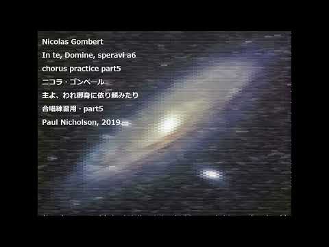 Nicolas Gombert In te, Domine, speravi a6 chorus practice part5ニコラ・ゴンベール 主よ、われ御身に依り頼みたり