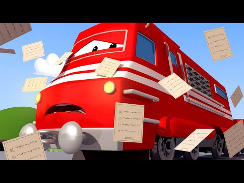 Troy der Zug -  Gary das Müllauto macht die Straßen sauber - Autopolis 🚄 Cartoons für Kinder 🚓 🚒